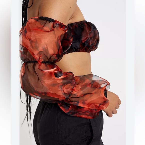 Jaded London Tie-Dye Organza Top Urban Outfitters - Picture 1 of 9